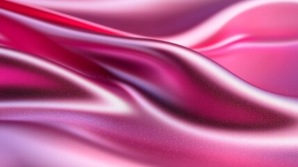 Elegant Pink Silk Fabric Flowing with Gentle Waves and Subtle Sparkle