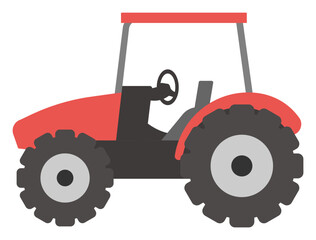 赤い色のトラクター