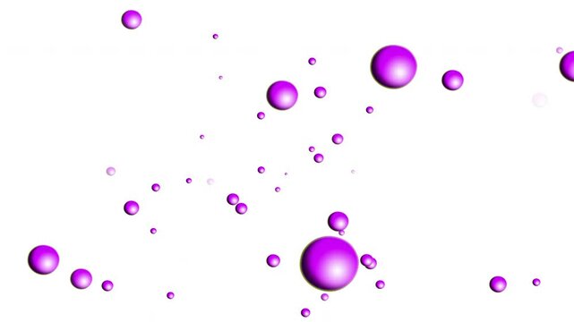 white color background with thousands of purple color molecules flying in all directions. abstract

