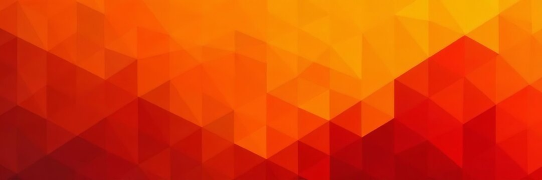 Vibrant orange geometric pattern with gradients, digital, wallpaper, illustration