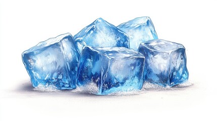 Obraz premium ice isolated,cartoon illustration style
