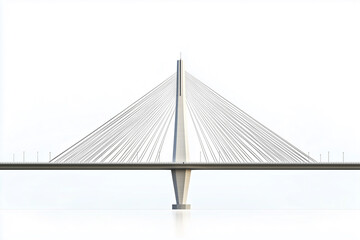 Obraz premium large cable-stayed bridge with large towers and taut cables