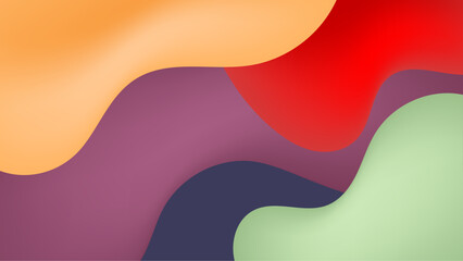 colorful abstract shapes create a lively and dynamic background design filled with vibrant hues and smooth curves vector illustration