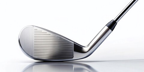 Golf Club Clipart: Isolated Single Golf Stick on White Background with Copy Space