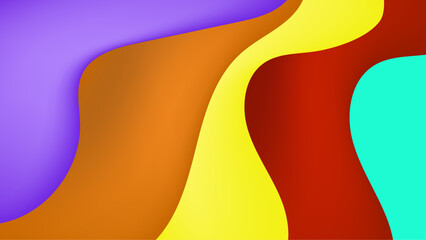 colorful abstract shapes create a vibrant modern design with smooth curves and flowing lines vector illustration