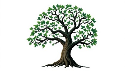Leafy towering tree material