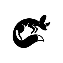 Fennec Fox logo icon design illustration