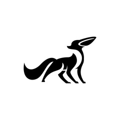 Fennec Fox logo icon design illustration