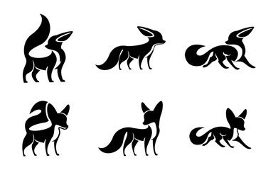 Fennec Fox logo icon design illustration