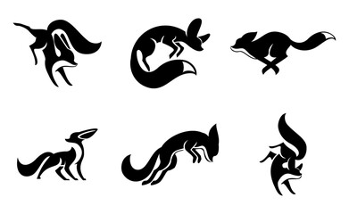 Fennec Fox logo icon design illustration