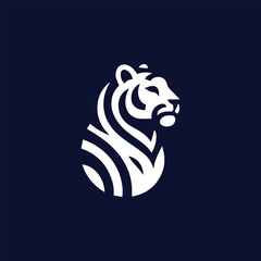 Minimalist tiger logo