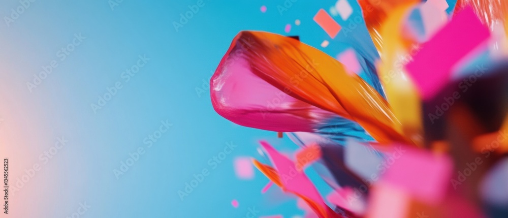 Aufkleber vibrant digital flux iridescent chromatic transformation in fluid hypermodern design - next-generati