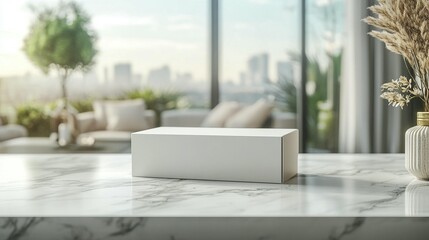 White Box on Marble Table