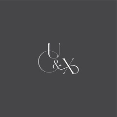 initial with line UX monogram wedding logo concept letter luxury curvy style