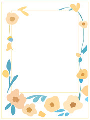 Fototapeta premium frame with flower 