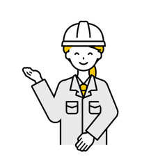 上半身のポーズ_シンプルな作業員の女性20