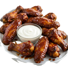BBQ Chicken Wings Recipe on Transparent  background