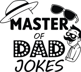 Master of dad vector illustration of a retro