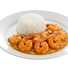Delicious Shrimp & Rice Recipe on Transparent  background