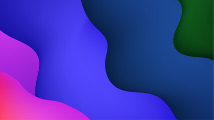 colorful abstract shapes blend together in a smooth and flowing composition creating a modern artistic backdrop vector illustration