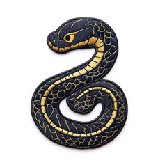 Fototapeta premium Denim Snake Embroidery