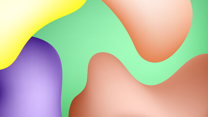 colorful abstract shapes blend together in a smooth and flowing composition creating a modern artistic backdrop vector illustration