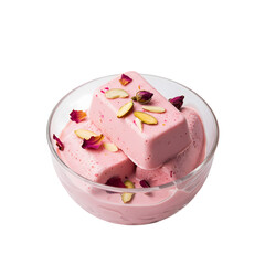 Rose Falooda Kulfi: Recipe & Images on Transparent  background