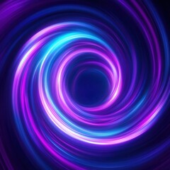 Abstract swirling neon vortex