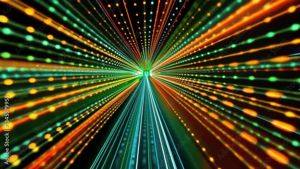 Poster vibrant light trails create dynamic visual energy, showcasing abstract patterns of colors in mesmeri