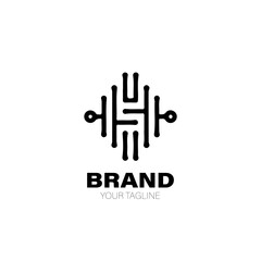 Tech Logo. Tech Logo Design. Tech Logo Brand. Tech Logo Vector Design Isolated on White Background