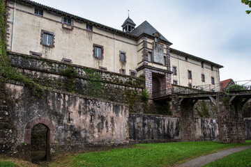 Architecture and landscape of the town of Saint-Jean-Pied-de-port, in the Basque Country, France