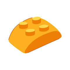 creative building blocks cartoon vector illustration