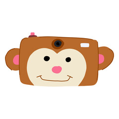 vintage camera toy cartoon vector illustration
