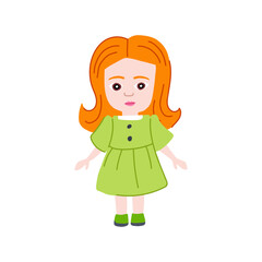 imagination doll toy cartoon vector illustration
