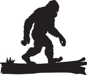 Bigfoot Silhouette silhouette vector design on white background