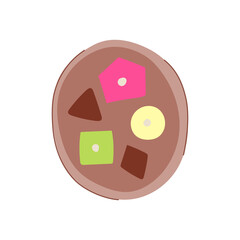 fun puzzles toy cartoon vector illustration