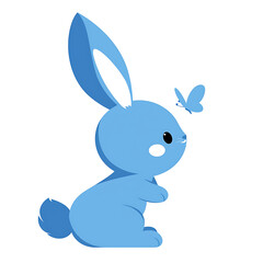Obraz premium Adorable and Playful Rabbit Engaged in Various Activities, Minimalist and Logo-Style Designs illustrator.