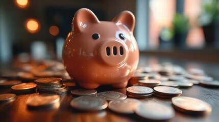 saving money putting money into piggy bank managing household budget calculating income and expenditure