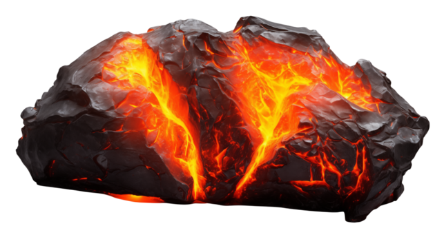 Glowing Hot Lava Rock Texture Background Image