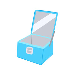 eco solar powered oven cartoon vector illustration