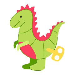 collectible wind up toy cartoon vector illustration