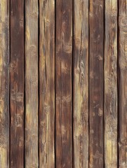 Close-up view of weathered wooden planks arranged vertically, showcasing texture and natural aging