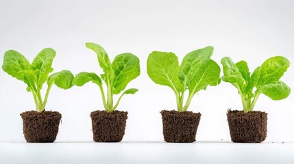 Vertical Farming Demonstration with Rows of Fresh Green Plants