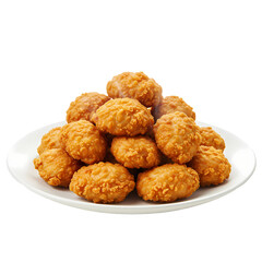 Crispy Fried Chicken Bites on Transparent  background