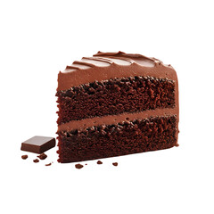 Chocolate Cake Slice, Dessert Image on Transparent  background