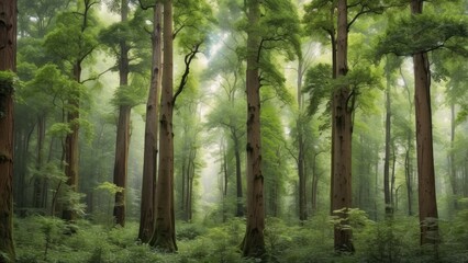 Full panoramic view of a dense forest canopy.