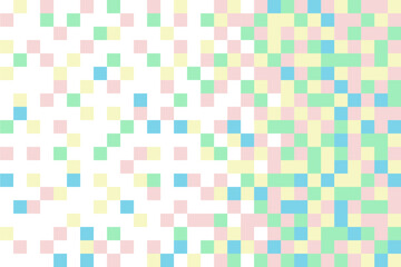 Fototapeta premium Pixel art abstract background with squares, summer colors 