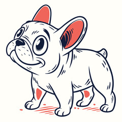 French Bulldog Vector Illustration