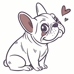 French Bulldog Vector Illustration