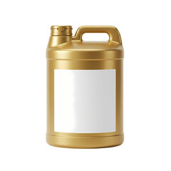 Obraz premium Gold Plastic Jerrycan Mockup on Transparent background